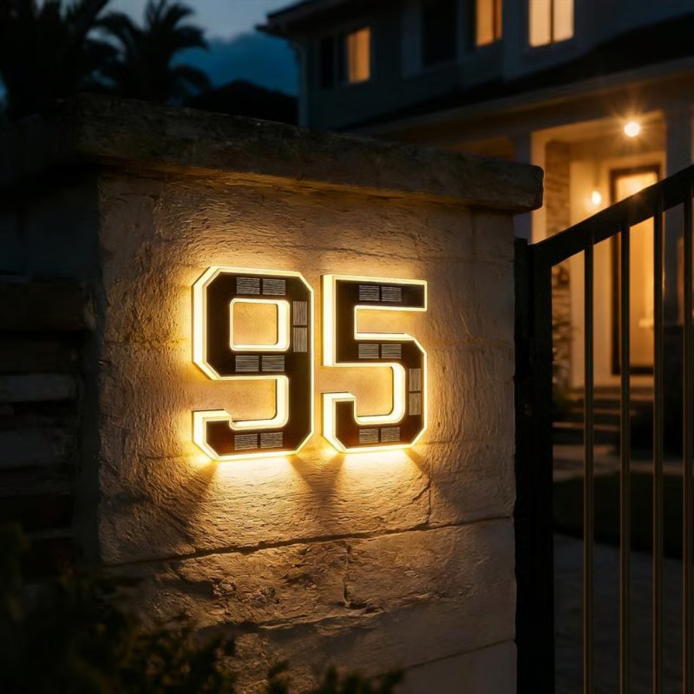 Waterproof Junction Box Solar - ป้ายเลขที่บ้านพลังงานแสงอาทิตย์แบบใหม่ ไฟ LED แสดงเลขที่บ้าน กันน้ำ พร้อมเซ็นเซอร์อัตโนมัติ