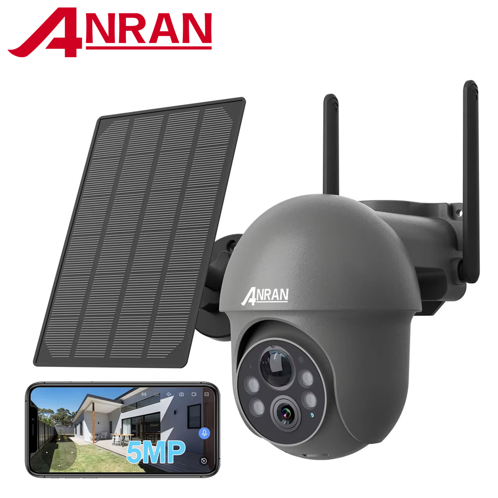 Solar Panel Tilt Mount - ANRAN 2K WiFi กล้อง 3/5MP แผงพลังงานแสงอาทิตย์แบตเตอรี่กล้องฟรี