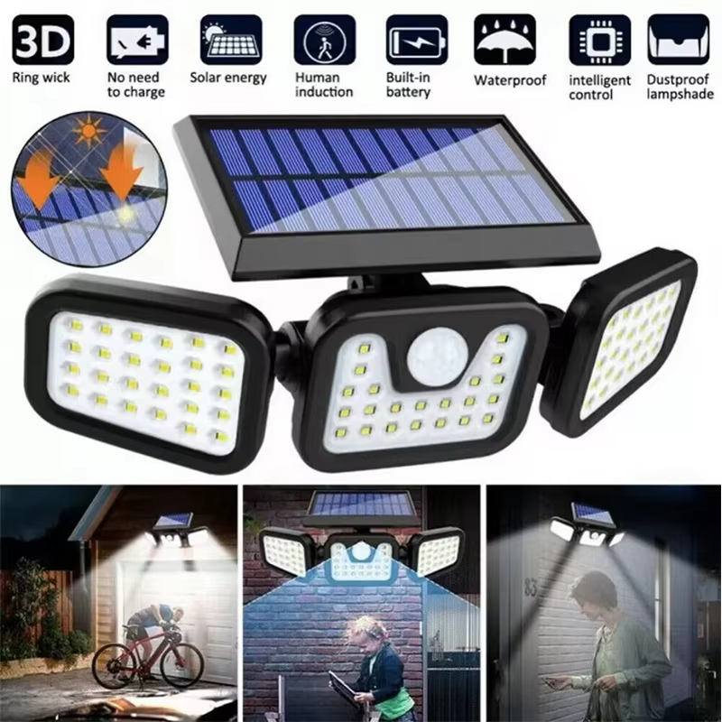 Waterproof Junction Box Solar - ไฟ LED พลังงานแสงอาทิตย์กลางแจ้ง Motion Sensor Human