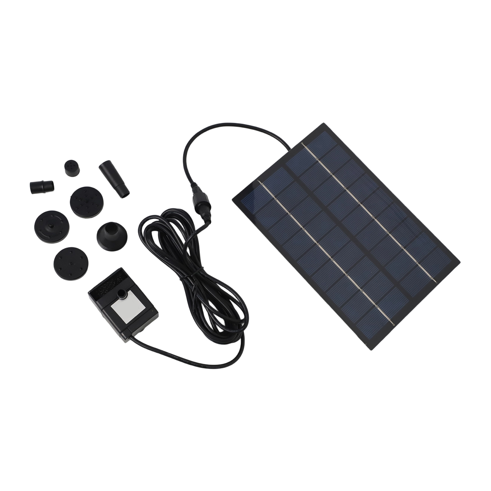 Renewable Energy Use - ปั๊มน้ำพลังงานแสงอาทิตย์แบบขับเคลื่อนโดยตรง 2.8 วัตต์ สำหรับน้ำพุในสวนและบ่อปลา พร้อมระบบปรับแรงดันน้ำ และใช้พลังงานทดแทน