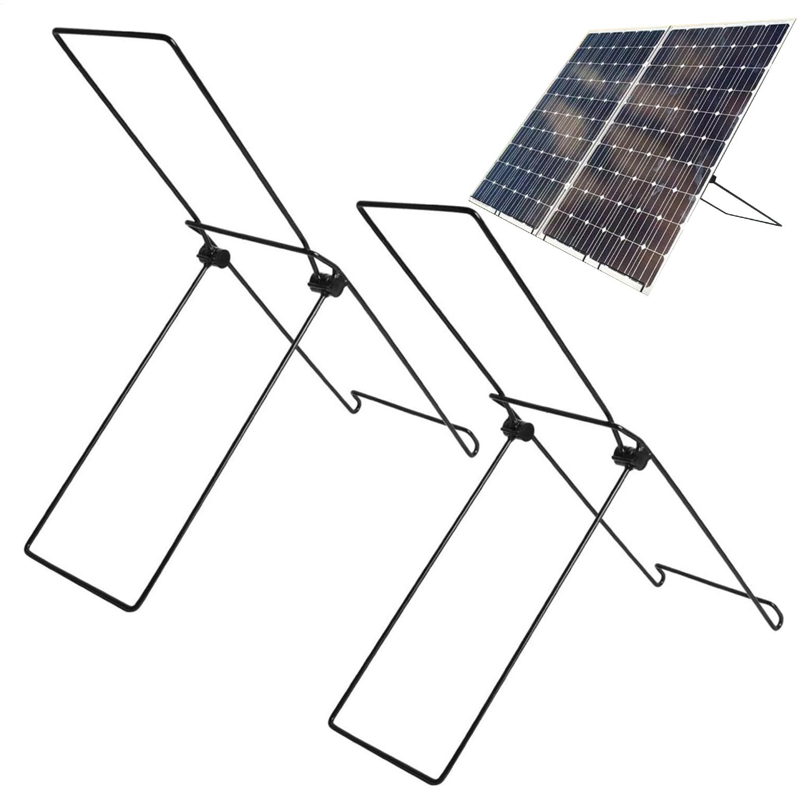 Solar Panel Tilt Mount - 2 ชิ้นแผงโซลาร์เซลล์เอียงวงเล็บยึดแผงโซลาร์เซลล์แบบพับได้น้ําหนักเบาทนทานชั้นวางพับกลางแจ้งสําหรับเดิน
