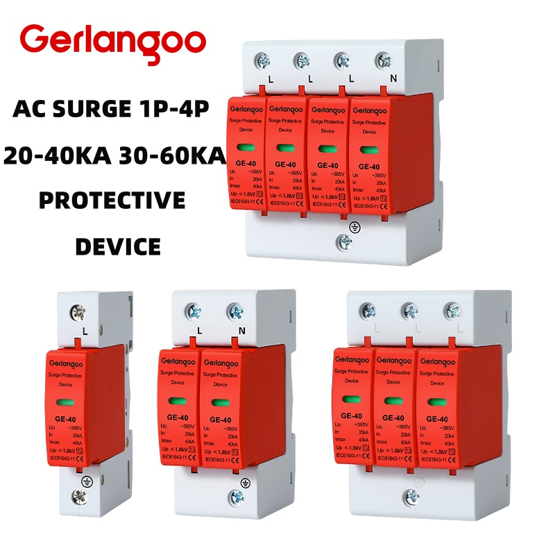 Ac Surge Protector - อุปกรณ์ป้องกันไฟกระชากในบ้าน AC SPD 1P 2P 3P