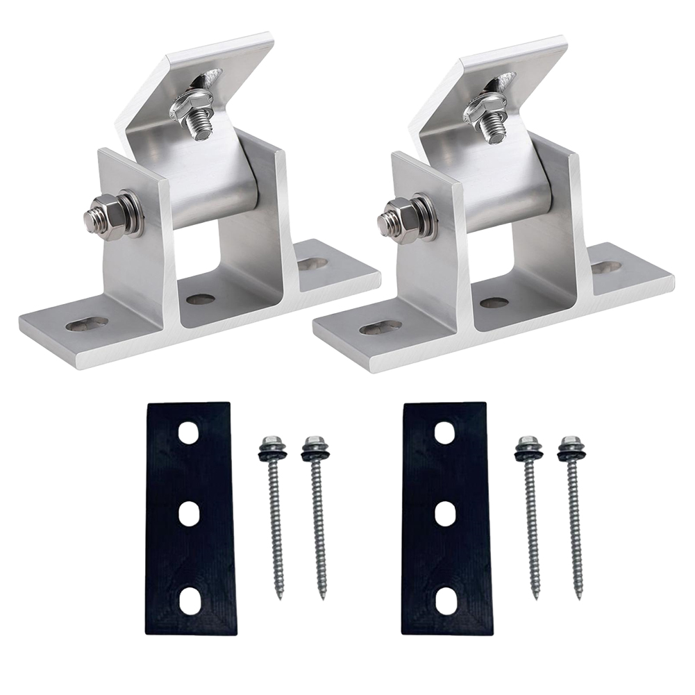 Solar Panel Tilt Mount - ขายึดแผงโซลาร์เซลล์อะลูมิเนียม 2 ชิ้น แบบไม่ต้องเจาะ ติดตั้งบนหลังคา ปรับมุมได้