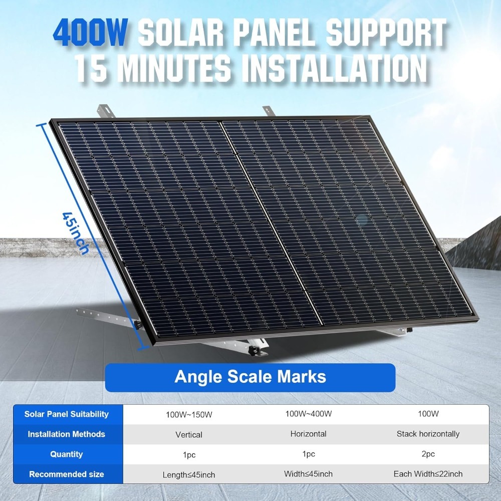 ชุดขายึดแผงโซลาร์เซลล์แบบพับได - Solar Panel Tilt Mount บทวิจารณ์และราคา