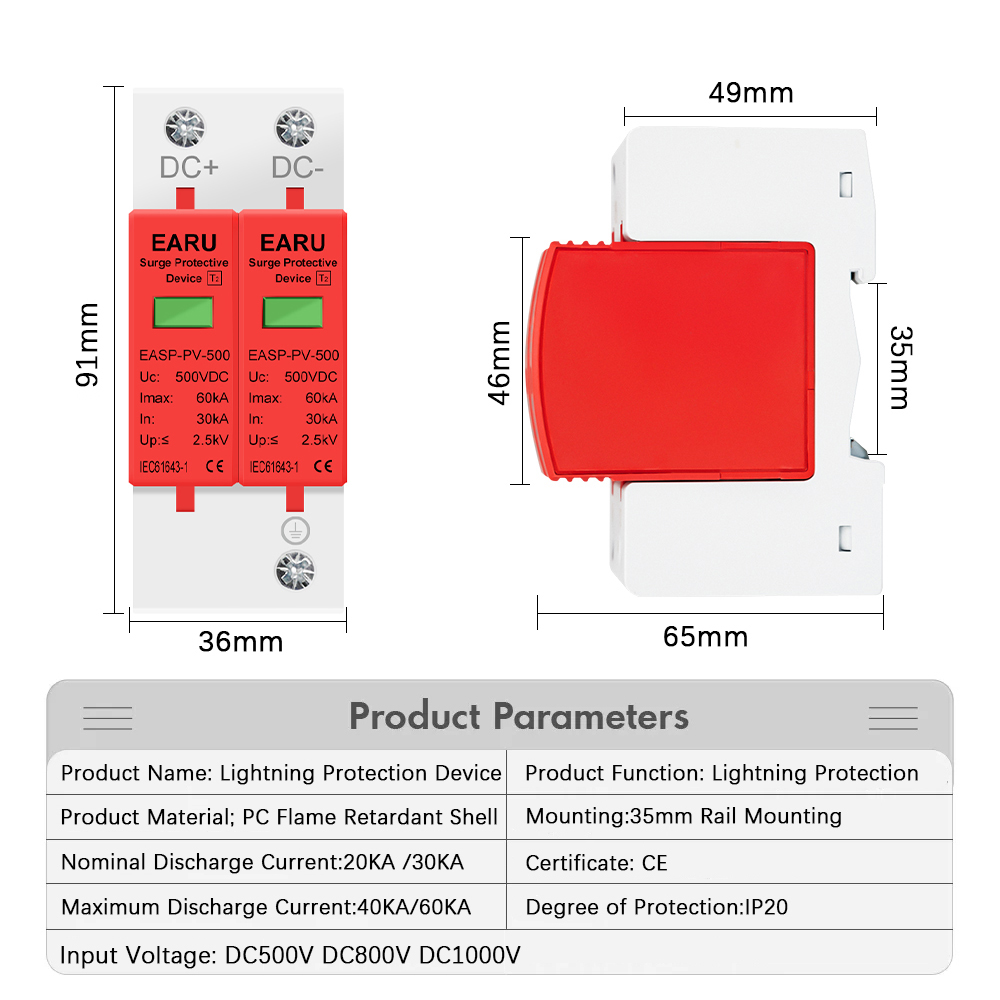 อุปกรณ์ป้องกันไฟกระชาก EARU 2P - Ac Surge Protector บทวิจารณ์และราคา