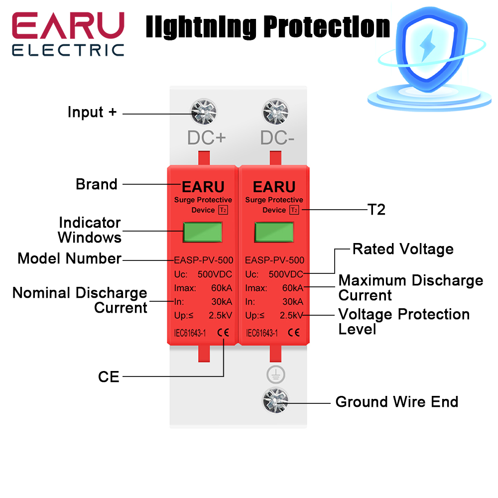 อุปกรณ์ป้องกันไฟกระชาก EARU 2P - Ac Surge Protector บทวิจารณ์และราคา