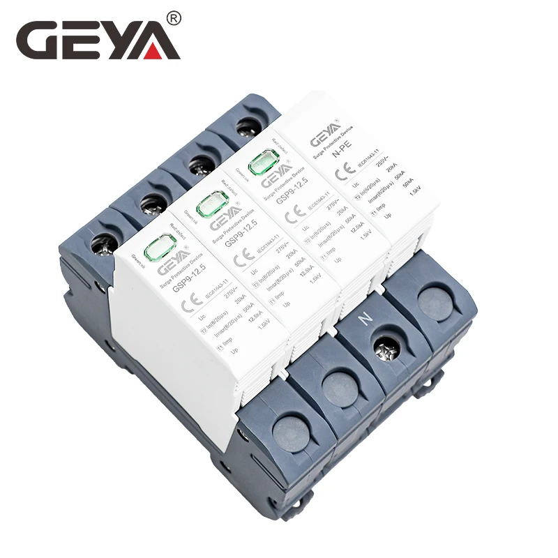 GEYA GSP9 12.5KA T1+T2 SPD 4P  - Ac Surge Protector บทวิจารณ์และราคา