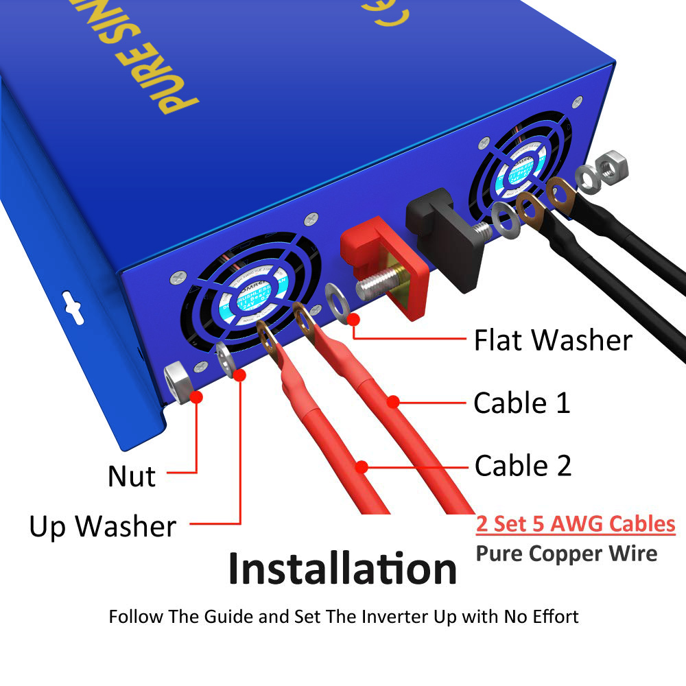 อินเวอร์เตอร์ WZRELB 3000W สำห - Pure Sine Wave Inverter บทวิจารณ์และราคา