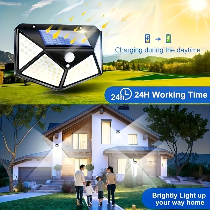 1~8 ชิ้น ไฟโซลาร์เซลล์ 100LED  - Waterproof Junction Box Solar บทวิจารณ์และราคา