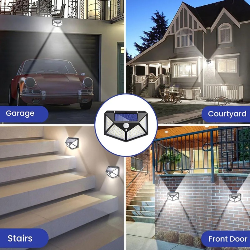 1~8 ชิ้น ไฟโซลาร์เซลล์ 100LED  - Waterproof Junction Box Solar บทวิจารณ์และราคา