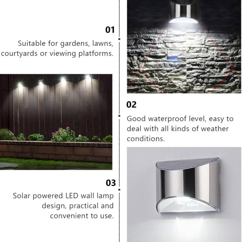 ไฟสวนพลังงานแสงอาทิตย์ 2 ชิ้น  - Waterproof Junction Box Solar บทวิจารณ์และราคา