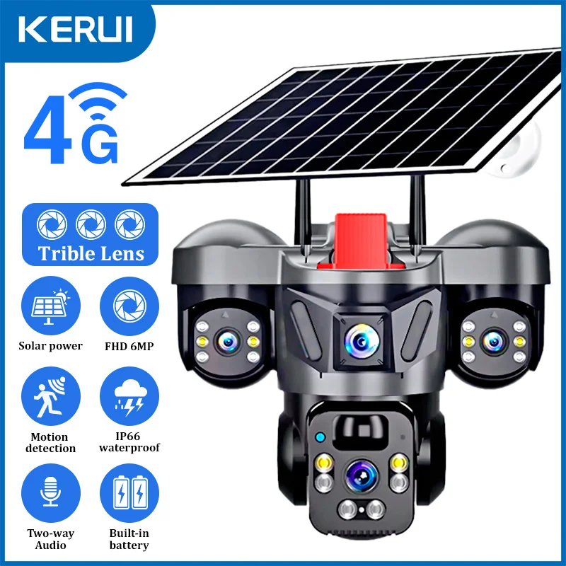 KERUI V380 Pro PTZ กลางแจ้ง 6M - Solar Panel Tilt Mount บทวิจารณ์และราคา